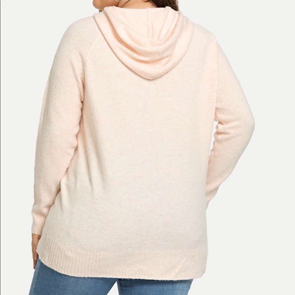 NEW•❗️2 LEFT❗️XL-1X•BELLA BLUSH PINK SO SOFT HOODED SWEATER •NWT - Picture 3 of 14